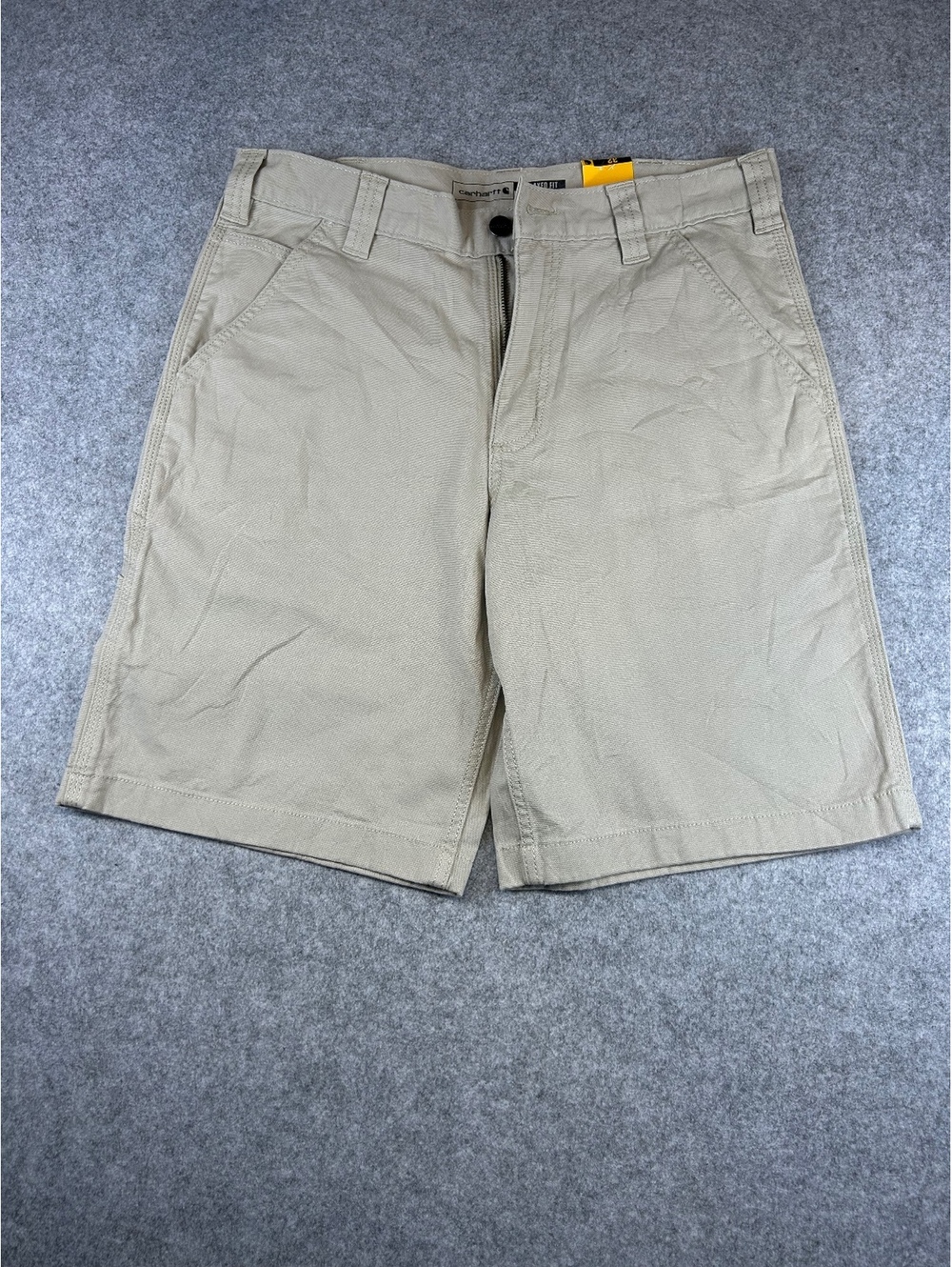 Carhartt Men's Size 32 Relaxed Fit Shorts Khaki Workwear BS2514-M Rugged Flex